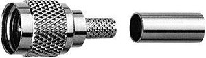Złącze Mini UHF Telegärtner J01045F0000 J01045F0000 złącze męskie proste 50 Ω 1 szt.
