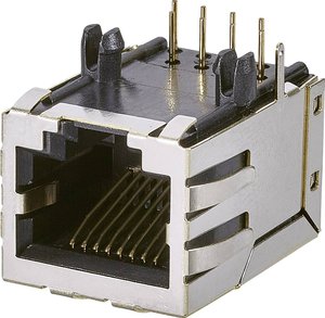 złącze żeńskie do wbudowania pionowego RJ45 EDAC A00-108-220-450 Ilość styków: 8P8C 1 szt.