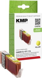 KMP Tusz Zamiennik Canon CLI-571Y XL Żółty atrament KMP C107YX 1569,0009, 1 szt.