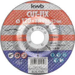 Tarcze tnące CUT-FIX®, do obróbki metali, ø 125 mm Tarcza tnąca prosta kwb 791250 1 szt.