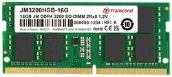 Transcend JetRAM Pamięć robocza do laptopów - moduł  DDR4 16 GB 1 x 16 GB  3200 MHz 260 pin SO-DIMM CL22 JM3200HSB-16G