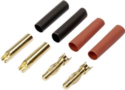 Złącze męskie akumulatora 4 mm  Reely RE-6534192 pozłacane 40 par(a)