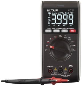 Multimetr VOLTCRAFT VC151 VC-12232385, CAT III 600 V, 1 mV - 600 V, 0.1 µA - 10 A