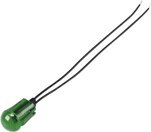 Standardowa lampa sygnałowa z żarówką TRU COMPONENTS 1588085 12.50 mm 12 - 12 V/DC zielony 1 szt.
