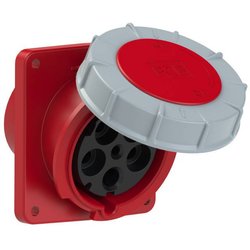 Gniazdo PCE 445-6 CEE - kątowe 125A Twist IP67 czerwono-szare