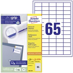 Avery-Zweckform 3666-200 etykiety uniwersalne, trwałe, z ultragrip, 38 x 21,2 mm, inkjet, b/w laser, kolorowy laser, A4 Avery-Zweckform 3666-200 Etykieta uniwersalna 38 x 21.2 mm Papier biały 1 szt. Trwały Drukarka Laserowa, kolorowa