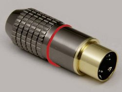 Złącze męskie DIN miniaturowe  BKL Electronic 0212014, złocony, złącze męskie proste, 1 szt.