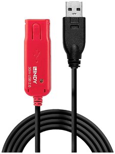 Kabel USB LINDY, USB 2.0, Złącze męskie USB-A, Złącze żeńskie USB-A, 30.00 m