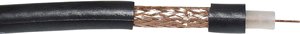 Kabel koncentryczny VOKA Kabelwerk 300905-01, Średnica zewnętrzna: 6.10 mm, RG59 B/U, 75 Ω, czarny, Produkty w metrach bieżących