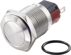 Przełącznik wciskany, wandaloodporny TRU COMPONENTS TC-GQ16-KH-11/J/S TC-7494912, 16 mm, 48 V/DC, 2 A, 1 szt.