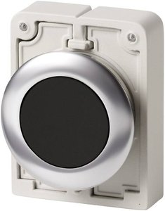 Przycisk Eaton M30C-FD-S płaski, okrągły, chromowany czarny   1 szt.