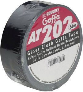 Advance Tapes AT 202 - Gaffa taśma klejąca, czarny, 50 mm x 50 m Advance AT 202 Gaffer Taśma samoprzylepna