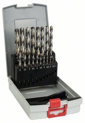 Zestaw wierteł krętych do metalu HSS 19 szt. Bosch Accessories 2608587013 szlifowany N/A Uchwyt prosty 1 zest.