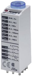 Wtykowy przekaźnik czasowy, 4 funkcje czasowe, 3 styki przełączne 10 A, dla 12 V AC/DC Przekaźnik czasowy Finder 85.03.0.012.0000, 400 V/AC, 20 A, 1 szt.