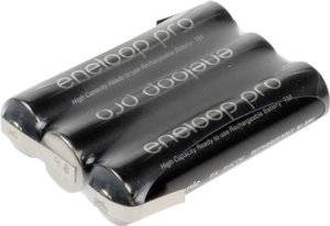 Pakiet akumulatorów AAA, NiMH Panasonic eneloop Pro, Ilość ogniw: 3, 3.6 V, 900 mAh, Z-końcówka do lutowania