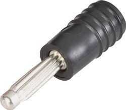 Łącznik złacze męskie 4 mm - złącze żeńskie 2 mm czarny Schnepp ÜS 4020 sw 1 szt.