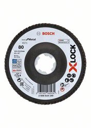 Tarcza szlifierska listkowa X571 Best for metal, kątowa, 115 mm, K 80, Fiber Tarcza lamelkowa Bosch Accessories 2608619199 1 szt.
