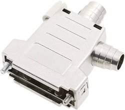 Obudowa złącza D-SUB encitech DSSK-M-15-L-K 6260-0106-02, tworzywo sztuczne, metalizowane, 180 °, 45 °, 1 szt.