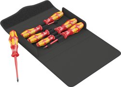 Kraftform 100 iS / 7 Set 1 zestaw wkrętaków Kraftform Plus serii 100. Częściowo ze zmniejszoną średnicą ostrza Zestaw wkrętaków Wera Kraftform 100 iS/7 05136013001