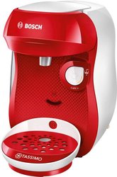 Ekspres do kawy na kapsułki Bosch Haushalt Happy, czerwony, biały