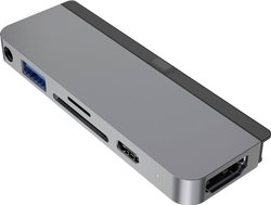 Stacja dokująca USB-C® HYPER Stacja dokująca USB-C® HyperDrive 6-in-1 USB-C Hub for iPad Pro/Air Pasuje do produktów marki: Apple, uniwersalny  zasilanie USB-C®, zintegrowany czytnik kart