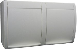 Gniazdo elektryczne podwójne Busch-Jaeger Ocean, natynkowy 20/2 EW-54, biały 1 szt.