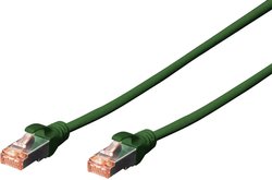Kabel krosowy DIGITUS Professional CAT 6 S-FTP, LSZH, AWG 27/7, skrętka, dł. 0,5 m, zielony Kabel LAN Digitus DK-1644-005/G, 1 szt., RJ45, CAT 6, S/FTP, 0.50 m, zielony