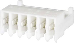 Listwa kołkowa, żeńska, standardowa TE Connectivity MTA-100 3-643814-6, wire-to-wire, piny: 6, 5 A, 1 szt.