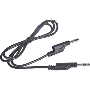 VOLTCRAFT Przewód pomiarowy złącze męskie, lamelkowe 4 mm złącze męskie, lamelkowe 4 mm 1.00 m czarny 1 szt.