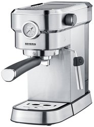 Ekspres do espresso Severin KA 5995, stali szlachetnej (szczotkowanej), czarny, 1350 W, 15 bar