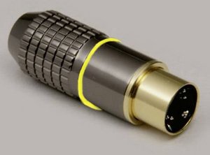 Złącze męskie DIN miniaturowe  BKL Electronic 0212012, złocony, złącze męskie proste, 1 szt.