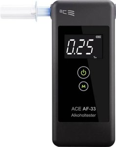 Alkomat, ACE 107075, Tolerancja pomiaru: 0.05 ‰, Klasa dokładności:1 (Profesjonalny)