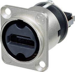 Złącze HDMI NAHDMI-W Neutrik NAHDMI-W złącze żeńskie z kołnierzem, wyjście proste Ilość styków: 19 srebrny 1 szt.