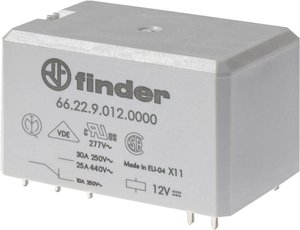 Przekaźnik drukowany Finder 66.22.9.024.0000 66.22.9.024.0000, 440 V/AC, 25 A, 1 szt.