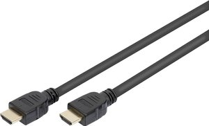 Kabel HDMI Digitus AK-330124-030-S AK-330124-030-S, pozłacane styki, HDMI 4K z Internetem, HDMI High Speed z Ethernet, ekran pleciony, ekranowany, ekranowany, kompatybilny z HDMI, HDMI High Speed, standard HDMI, HDMI 4K, kanał powrotny audio, 3.00 m