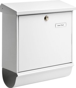 Skrzynka pocztowa Burg Wächter 32670 COMFORT-Set 91300 W blacha stalowa biały z zamkiem kluczykowym