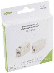 WAGO 224-112 Złącze oświetleniowe, PIN: 3, 400 V, 15 szt.