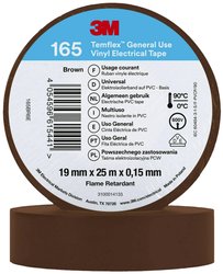 Taśma izolacyjna 3M Temflex™ 165 165BR6E Temflex™ 165 (D x S) 25 m x 19 mm 25 m 1 szt.