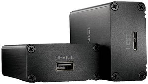 Lindy 42708 Network Expansion Module Nadajnik i odbiornik sieciowy Czarny Ekstender USB Micro USB-B LINDY 42708, przez światłowód, 350 m
