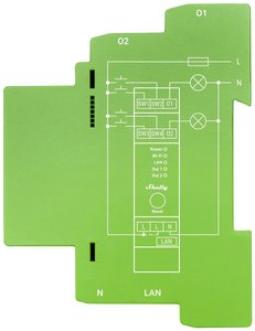 Ściemniacz Shelly do diod LED i żarówek 2 kanały z funkcją pomiaru WLAN LAN BT Shelly Pro Dimmer 2PM  Przekaźnik na szynę DIN  Bluetooth, Wi-Fi