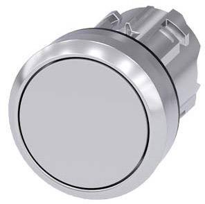 Przycisk, 22 mm, okrągła, metalowa, polerowane na wysoki połysk, szary, przycisk Przycisk Siemens 3SU1050-0AB80-0AA0 3SU10500AB800AA0, 22.3 mm, 1 szt.