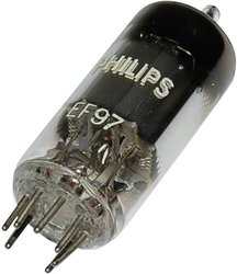 Lampa elektronowa EF EF 97  EF 97 Ilość biegunów 7 Trzonek miniaturowy Opis: Pentoda