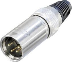 Złącze męskie XLR NC4MXHD Neutrik NC4MXHD złącze męskie proste Ilość styków: 4  srebrny 1 szt.