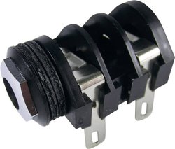 Złącze męskie jack 6,35 mm CL1282A Cliff CL1282A złącze żeńskie do wbudowania poziomego Ilość styków: 2 mono czarny 1 szt.