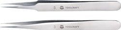 Pęseta ze stali nierdzewnej 120mm zestaw 2 szt Zestaw pęset TOOLCRAFT TO-5861034 120 mm