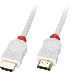Kabel HDMI LINDY LINDY HDMI High Speed Kabel weiss 1m 41411, 1.00 m