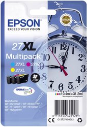Epson atrament T2715, 27XL tusz oryginalny Combi-Pack Cyjan, Żółty, Magenta C13T27154012