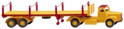 Model ciężarówki Wiking 051844 H0 Scania Ciężarówka przegubowa na słupku, sygnałowo żółty/karminowy