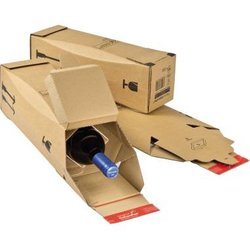 Tektura Colompac CP181.101 W:74x74x305mm, 1 butelka, brązowa Karton do wysyłki butelek Colompac CP181.101  brązowy