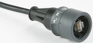 Kabel LAN Bulgin PXP6037/5M00, 1 szt., RJ45, CAT 5e, S/FTP, 5.00 m, czarny